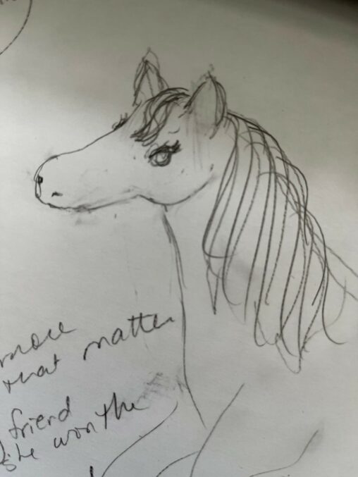 Roughly drawn horse comic